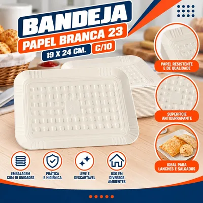 Bandeja Pap. Brc. 23 (19X24 Cm.) C/10