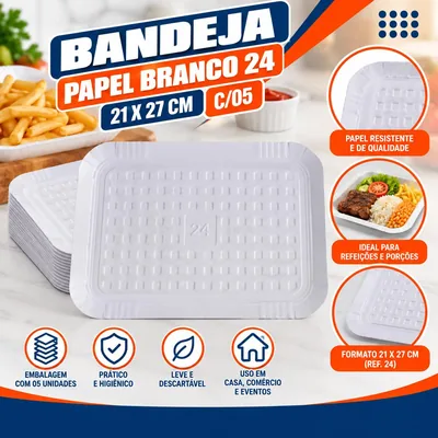 Bandeja Pap. Brc. 24 (21 X 27 Cm.) C/05