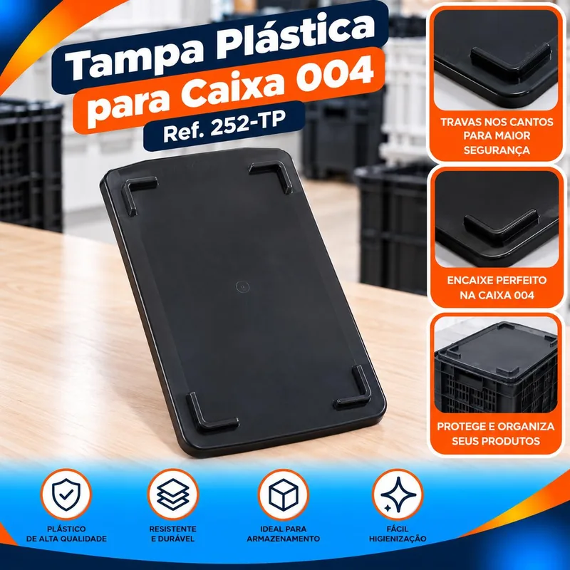 Tampa Plast. 004 L.preta Ref. 252-TP Bolivar