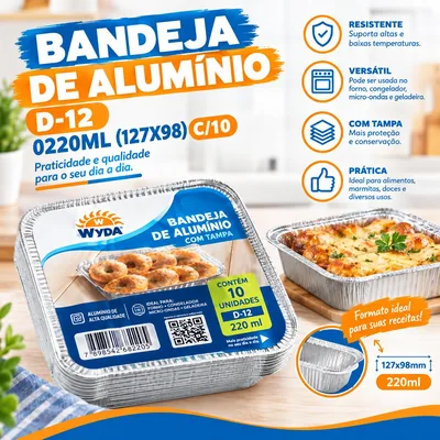 Bandeja D-12 0220ML (127X98) C/10 Wyda