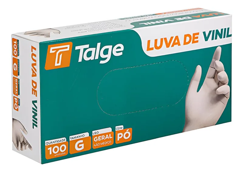 Luva Vinil Procedimento (talcada) -g- C/100