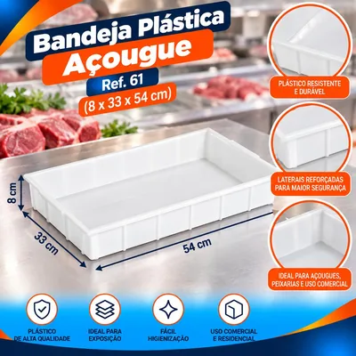 Bandeja Plast. Acougue (8X33X54) REF.61 Bolivar