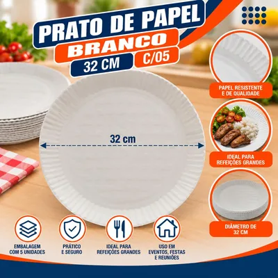 Prato Pap. Brc. 09 (32CM) C/05