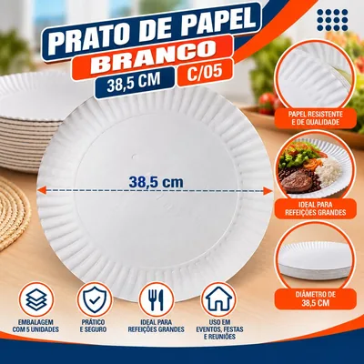 Prato Pap. Brc. 12 (38,5CM) C/05