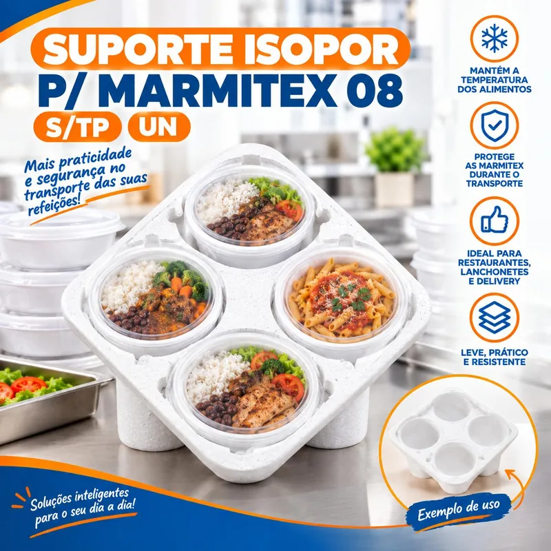Suporte Isopor p/ Marmitex 08 S/tp Un.