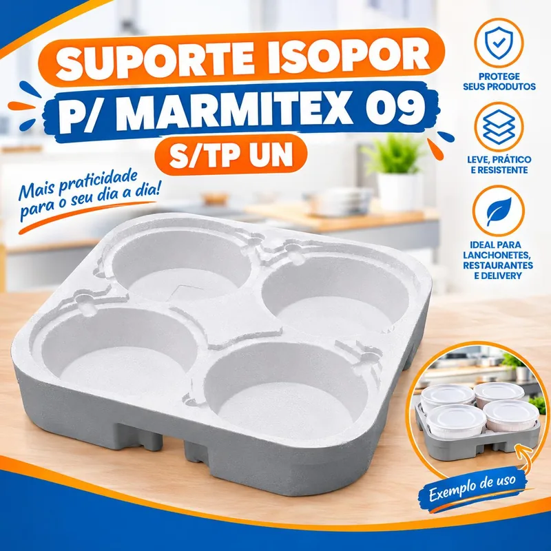 Suporte Isopor p/ Marmitex 09 S/tp Un