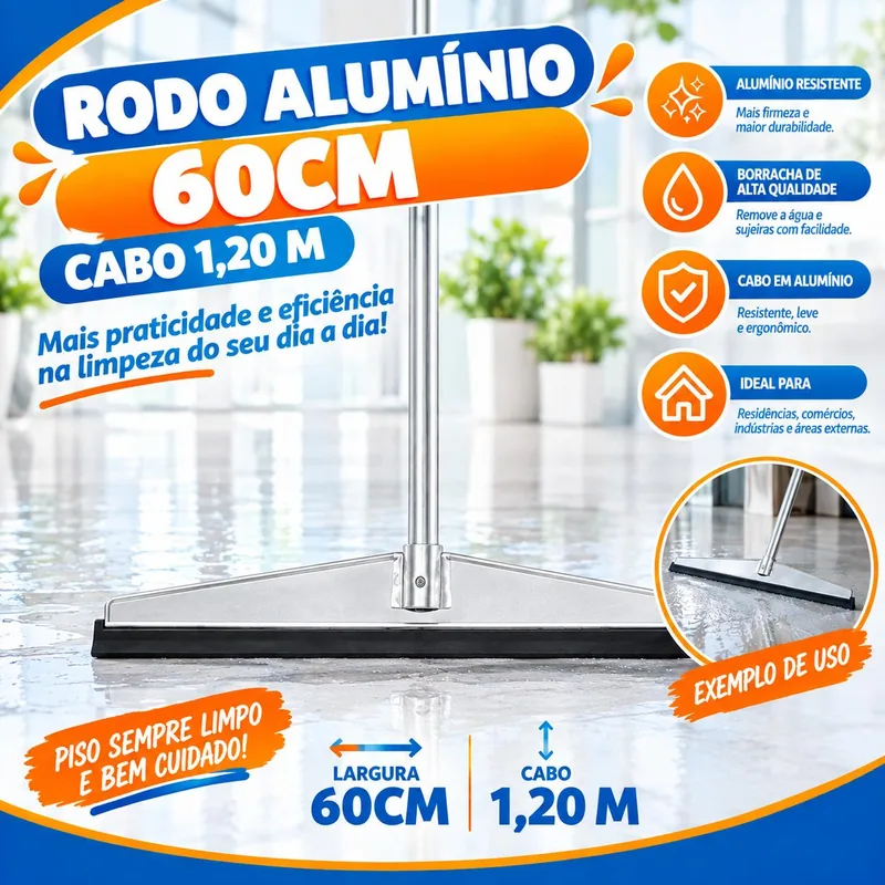 Rodo Aluminio 60CM Cabo 1,20M (169)