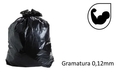 Saco Lixo 200LTS (preto) 95X120X0,12 c/ 1KG