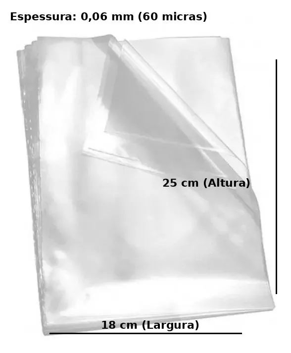 Saco Poliprop. 18X25X0,6 C/1KG
