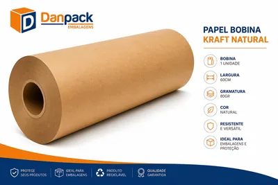 Papel Bobina Kraft Natural 40CM 80GR Un