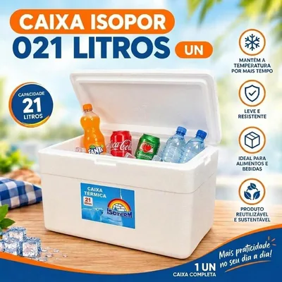 Caixa Isopor 021 Litros Isoterm Un