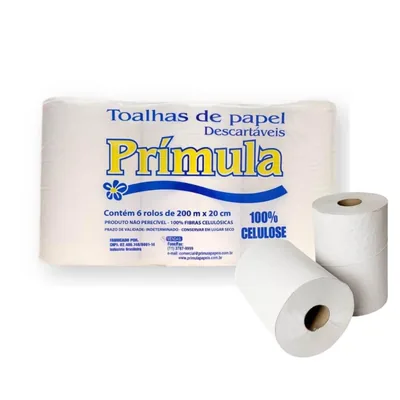 Toalha Bobina Extra Luxo Primula C/06X20X200 M.