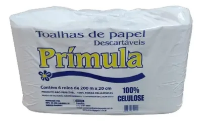 Toalha Bobina Celulose Primula C/06X20X200 M.