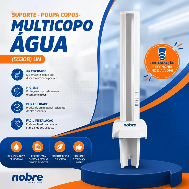 Suporte - Poupa Copos- Multicopo Agua (55308) Un