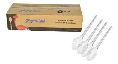 Colher Refeicao Master Cristal Strawplast (10330281) C/500
