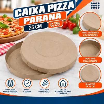 Caixa Pizza 25 Cm Parana C/25