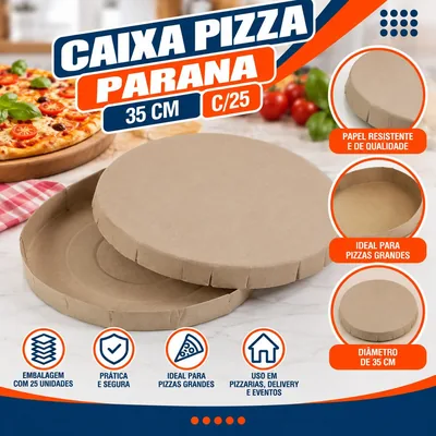 Caixa Pizza 35 Cm Parana C/25