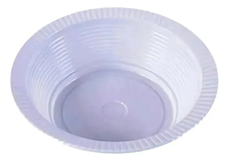 Prato Plast. 15 Cm Branco (fundo) Cristal/copomais C/10