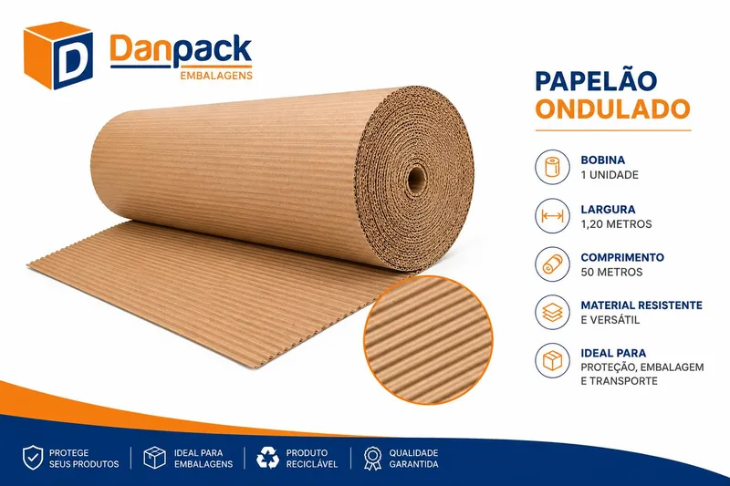 Papelao Ondulado 1,20 Mt X 30 Mt