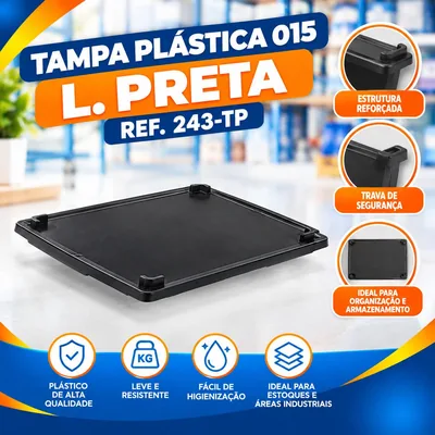 Tampa Plast. 015 L.preta Ref. 243-TP Bolivar