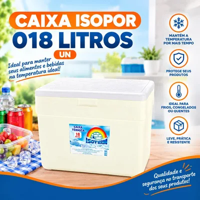 Caixa Isopor 018 Litros Isoterm Un