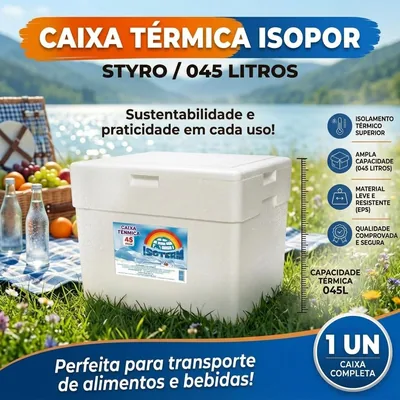 Caixa Isopor 045 Litros Isoform Un