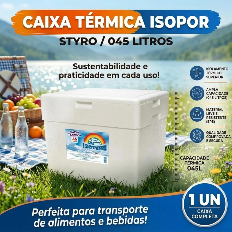 Caixa Isopor 045 Litros Isoform Un