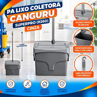 Pa Lixo Coletora Canguru Superpro (9260) Cinza