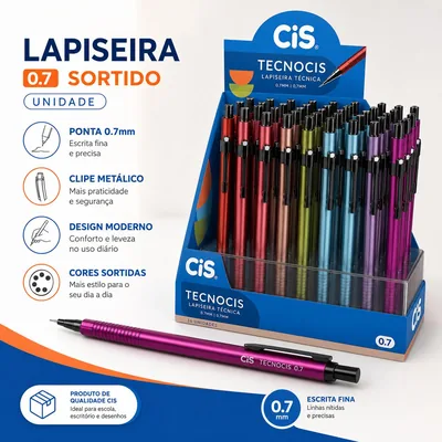 Lapiseira 0.7 Cis Tecno Boho Sortido (151294) Un