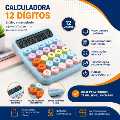 Calculadora Alfacell AL5209B 12 Digitos Colorida (160051)