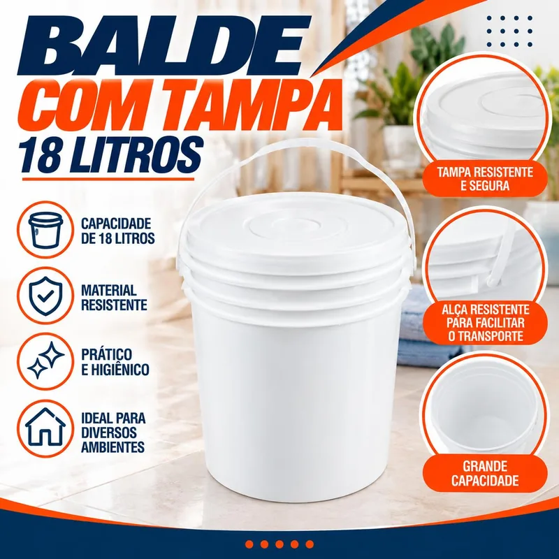 Balde C/tp 18 Lts Jaguar (3039)