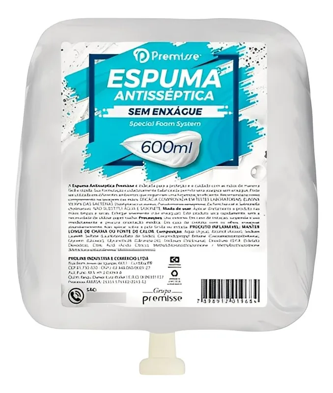 Alcool Espuma Antisseptica Premisse Refil 600ML