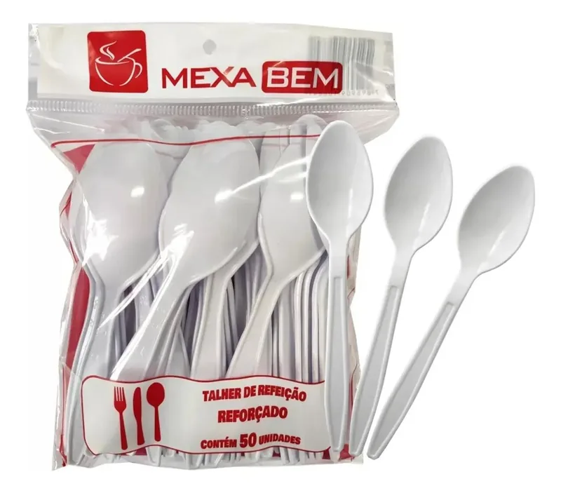 Colher Refeiçao Master Branca Mexabem C/50