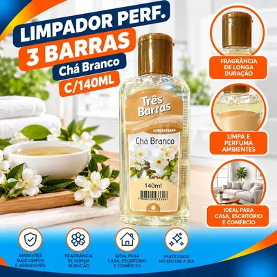 Limpador Perf. 3 Barras Cha Branco C/140ML