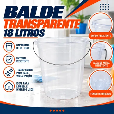 Balde Trans. 18 Litros (alca Metal.) Jaguar (0517)