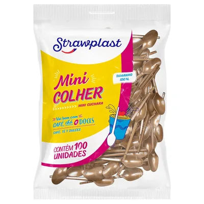 Colher Cafe/cha Dourada Straw 775 C/100