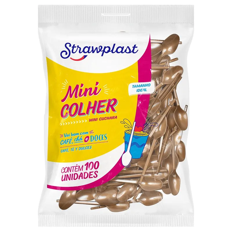 Colher Cafe/cha Dourada Straw 775 C/100