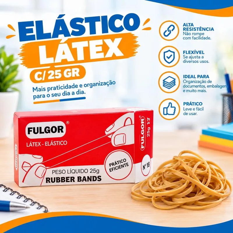 Elastico Latex Fulgor c/ 25 Gr (COD.1374)