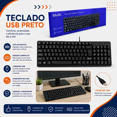 Teclado Usb Preto (111552)