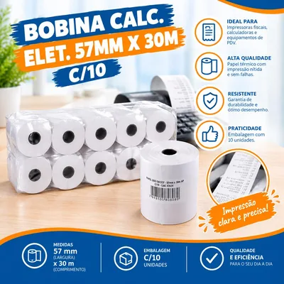 Bobina Calc. Elet. 57MM X 30 M Silfer C/10