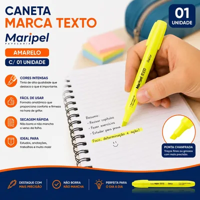 Caneta Marca Texto Amarelo (133759) c/ 01