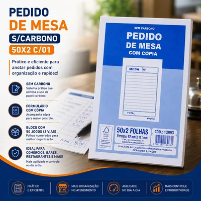 Pedido Mesa S/carbono 50X2 C/01 (22915)