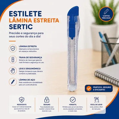 Estilete Lamina Estreita Sertic (3229) C/01