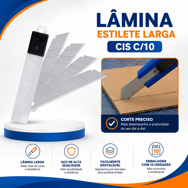 Lamina Estilete Larga Cis C/10 (3226)