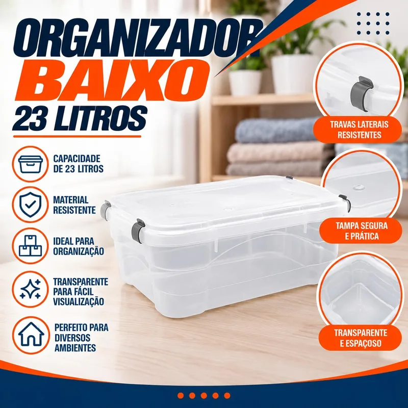 Organizador Baixo 23 Lts Jaguar (0620) Un