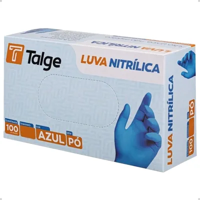 Luva Nitrilica Azul - M - C/100