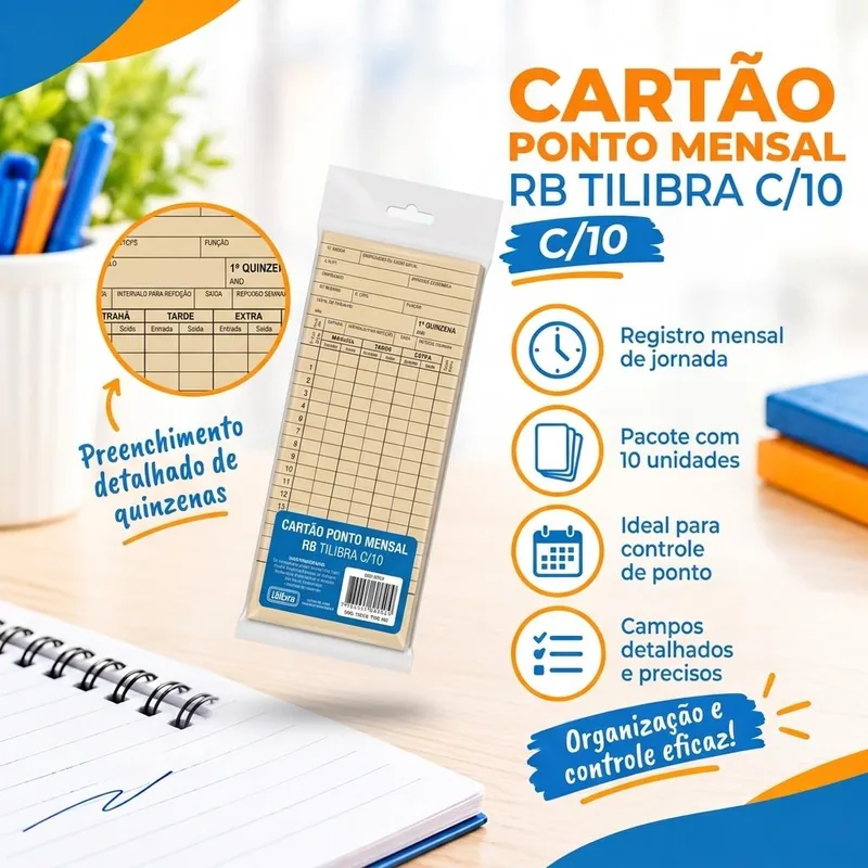 Cartao Ponto Mensal Rb Tilibra C/10 (290)