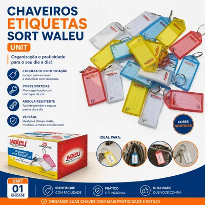 Chaveiros Etiquetas Sort Waleu Unit