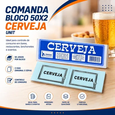 Comanda Bloco 50X2 Tamoio Cerveja Unit