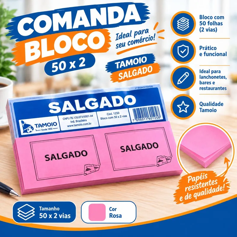 Comanda Bloco 50X2 Tamoio Salgado Unit